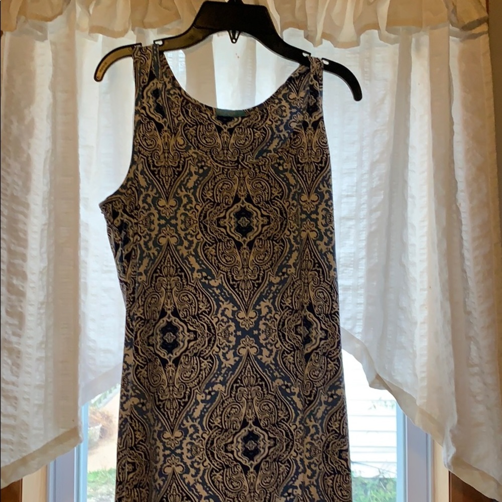 J. McLaughlin size small blue and white dress.